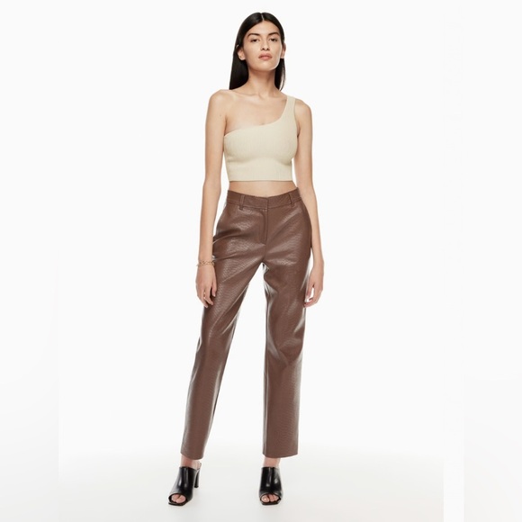 Babaton Pants - Babaton cropped vegan leather pant